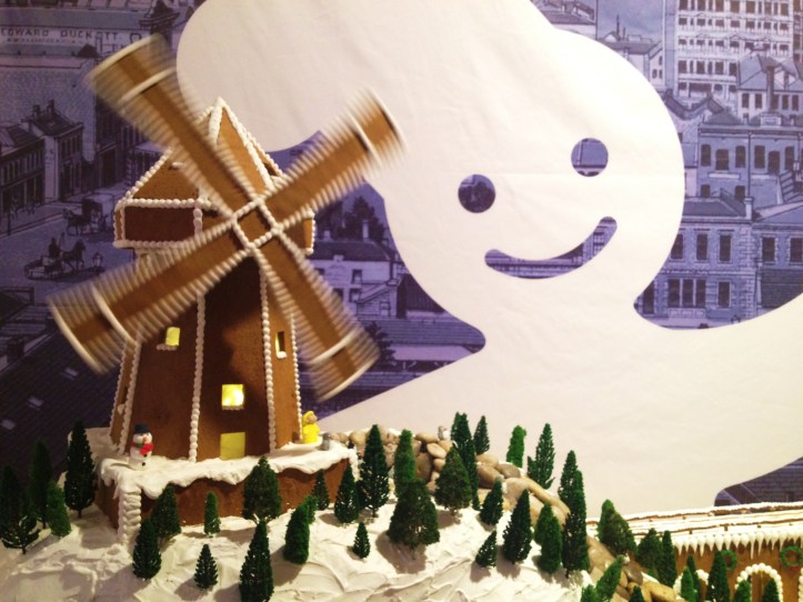 Gingerbread Village by Epicure at the Melbourne Town Hall, December 2012 - "fishing near the windmill"