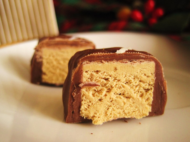 MoMo & Coco's Christmas Dessert Bargain Guide - from Haigh's - inner cross-section of the "Gingerbread Nougat"