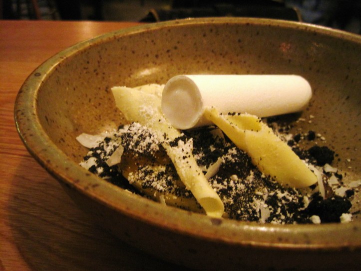 The TownMouse -"Lemon and Yuzu Curd, White Chocolate, Burnt Coconut, Spiced Rum & Coconut Sorbet"